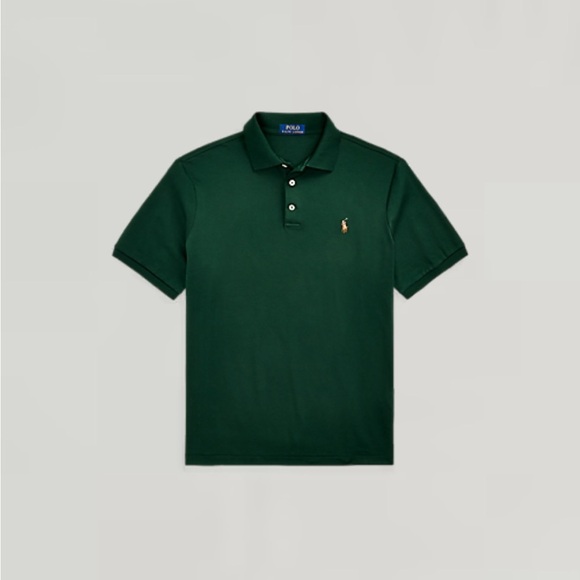 NEW POLO RALPH LAUREN sz XL Soft Touch Dark Green Polo Shirt Short Sleeve $110 - Picture 6 of 7